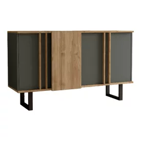   Amanda I pakoworld sideboard in anthracite-walnut shade 160x74x79cm