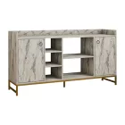 Delta pakoworld sideboard in marble look with gold metal legs 160x40x85cm