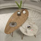 Monty pakoworld 2pcs coffee table in natural -beige marble shade 116x46x46cm