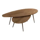Monty pakoworld 2pcs coffee table in natural shade 116x46x46cm