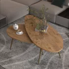 Monty pakoworld 2pcs coffee table in natural shade 116x46x46cm