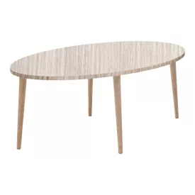   Barton living room table Pakoworld with a natural finish top and walnut legs 90x45x40 cm