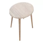 Barton living room table Pakoworld with a natural finish top and walnut legs 90x45x40 cm