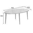 Barton living room table Pakoworld with a natural finish top and walnut legs 90x45x40 cm