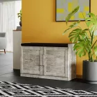 Shoe cabinet stool Crispy pakoworld 9 pairs antique anthracite 94x34.5x60cm