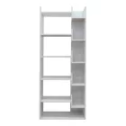 Bookcase Naya pakoworld in white color 72x30x182.5cm