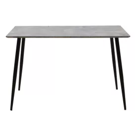   Dining table Cuba pakoworld MDF color grey cement-black 120x80x76εκ