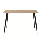 Dining table Cuba pakoworld MDF color sonoma-black 120x70x76εκ