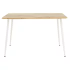 Dining table Cuba pakoworld MDF color sonoma-white 120x80x75εκ
