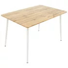 Dining table Cuba pakoworld MDF color sonoma-white 120x80x75εκ