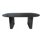 Dining table Nembou pakoworld mdf in black and gold color 210x100x76cm