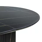 Dining table Nembou pakoworld mdf in black and gold color 210x100x76cm