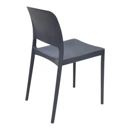 Chair Fenxy pakoworld pp in black color 38x42x77cm