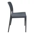 Chair Fenxy pakoworld pp in black color 38x42x77cm