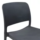 Chair Fenxy pakoworld pp in black color 38x42x77cm