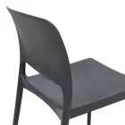 Chair Fenxy pakoworld pp in black color 38x42x77cm