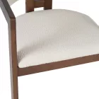 Winsor pakoworld rubberwood armchair in beige with walnut color leg 58.5x51x76cm