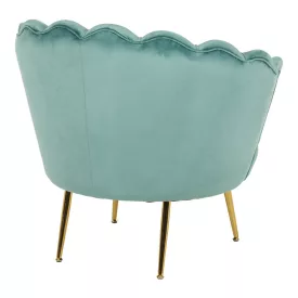   Daimon pakoworld velvet armchair in pistachio shade 79x74x78cm