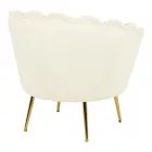 Daimon pakoworld velvet armchair in white shade 79x74x78cm