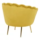 Daimon pakoworld velvet armchair in yellow shade 79x74x78cm