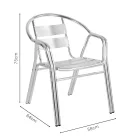 Amchair Zircu pakoworld stack chrome aluminum 58x64x75cm