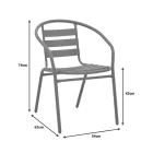 Chair Tade pakoworld metal in champagne color 54x58x73cm