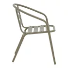 Chair Tade pakoworld metal in champagne color 54x58x73cm