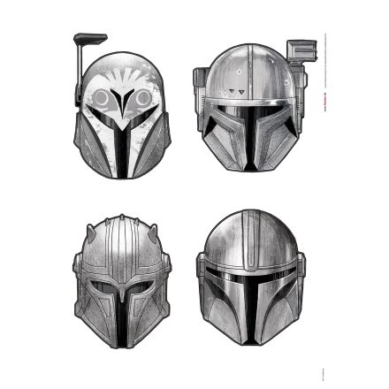 Star Wars A Mandalóri Sisakok, falmatrica