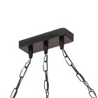 Ceiling light PWL-1027 Ι pakoworld Ε27 metal black-natural 48.5x10x47cm