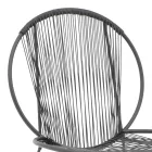 Garden chair Dapper pakoworld black metal-pe black 64.5x71x92.5cm