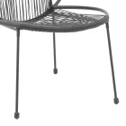 Garden chair Dapper pakoworld black metal-pe black 64.5x71x92.5cm