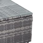 Garden lounge Enthusiasm pakoworld set 2pcs rattan dark grey-fabric dark grey