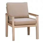 Garden lounge Fashionable pakoworld set 4pcs beige fabric-white aluminium