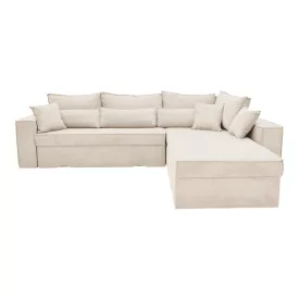   Corner reversible sofa Venzie  pakoworld beige color fabric 283x214x83cm