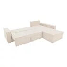 Corner reversible sofa Venzie  pakoworld beige color fabric 283x214x83cm