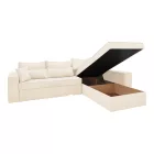 Corner reversible sofa Venzie  pakoworld beige color fabric 283x214x83cm