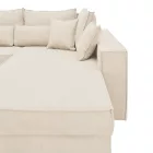Corner reversible sofa Venzie  pakoworld beige color fabric 283x214x83cm