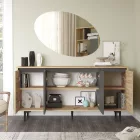 Sideboard Augusta pakoworld oak-anthracite 160x40x78.5cm