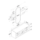 Entrance unit with mirror Arthur-Baunty pakoworld white-walnut125x40x122cm