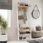 Sciove pakoworld entrance furniture in white-natural shade 70x40x200cm