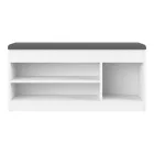 Entrance furniture - stool - shoe rack Oriental pakoworld in white shade 100x37.2x50cm