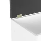 Entrance furniture - stool - shoe rack Oriental pakoworld in white shade 100x37.2x50cm