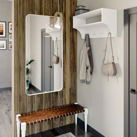 Crosta pakoworld coat rack in white 80x28x40cm