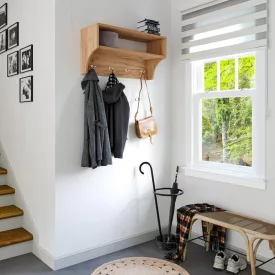 Crosta pakoworld coat rack in oak shade 80x28x40cm