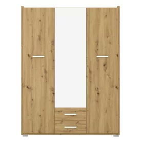   Rutenia pakoworld melamine wardrobe in oak shade 155.7x54x203cm