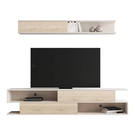 Living room Brick pakoworld set in sonoma oak-cream color 240x40x50.4cm