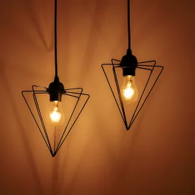   Tebour pakoworld two-light ceiling lamp E27 black metal 30x30x70cm