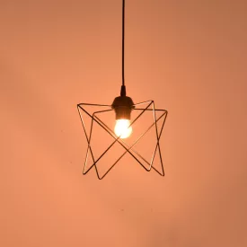 Ceiling lamp Langit pakoworld E27 black metal 18x18x65cm