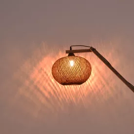 Floor lamp Gaia pakoworld E27 brown wood 20x50x160cm