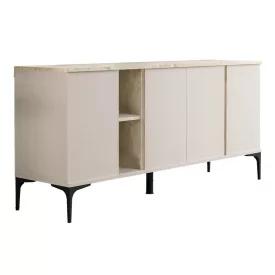   Vetine pakoworld sideboard in gray-beige color and marble-look surface 180x45x80cm